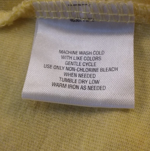 4/$20 Basic Edition Yellow Top with Lace Trim Design - Picture 10 of 10